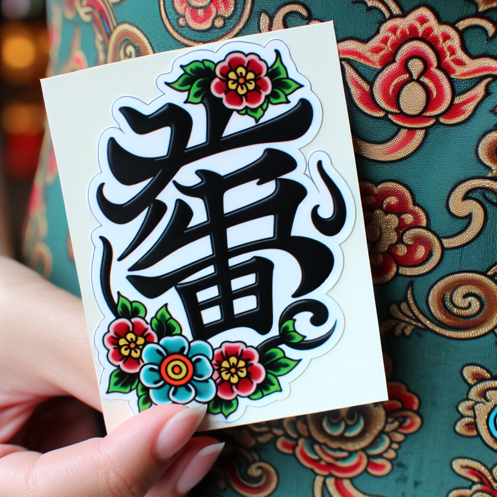 Sample-2 Kanji(Chinese Character) Tattoo Sticker